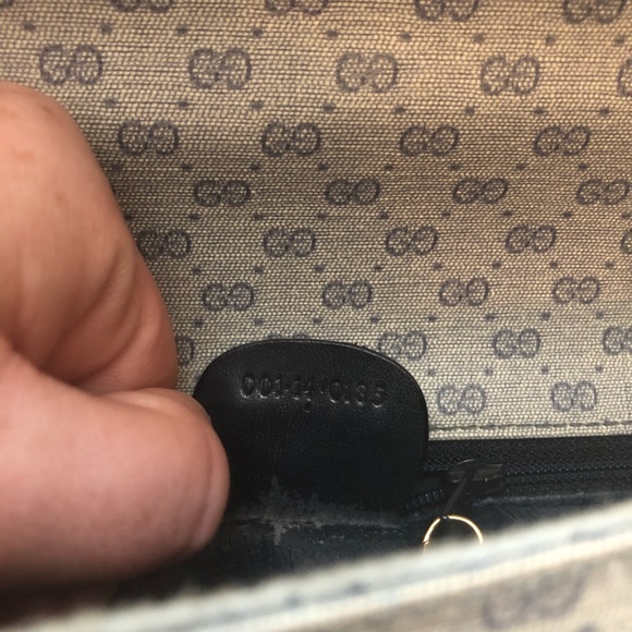 Vintage Gucci Monogram Crossbody Bag Navy - Picture 6 of 8